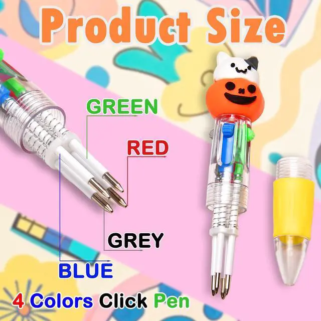 Alt view image 3 of 7 - 24Pcs Mini Multicolor Pens in One 4-in-1, Cute Pens Bulk for Party Favors and Birthdays, Delightful Ballpoint Pen Back To School Gifts Classroom Student Prizes