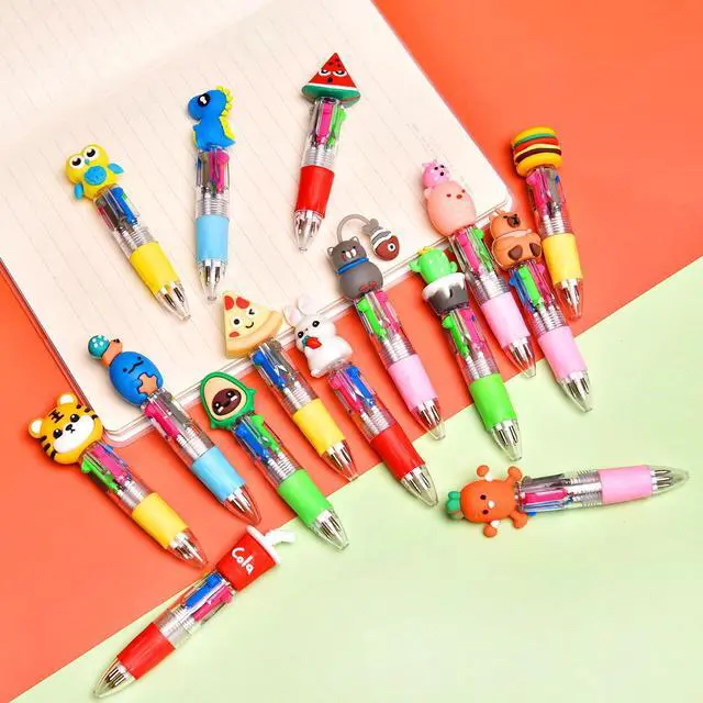 Alt view image 7 of 7 - 24Pcs Mini Multicolor Pens in One 4-in-1, Cute Pens Bulk for Party Favors and Birthdays, Delightful Ballpoint Pen Back To School Gifts Classroom Student Prizes