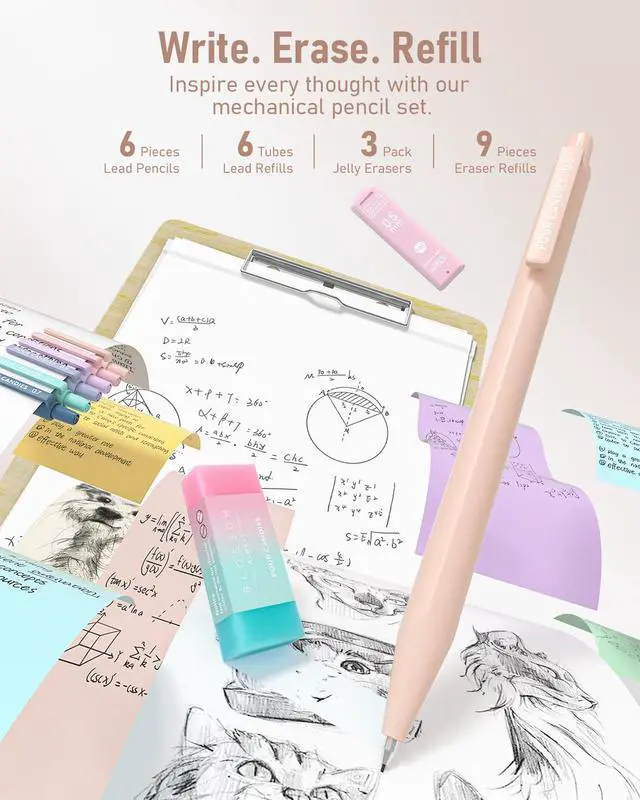 Alt view image 6 of 7 - School Supplies with Cute Pencil Case, 39ct, Cream