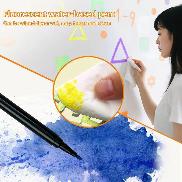 Alt view image 6 of 7 - 12-Color Neon Paint Markers for LED Note Board with Colors, Fluorescent Ink Design, Erasable Markers for LED Writing Boards, Best Gift for Kids