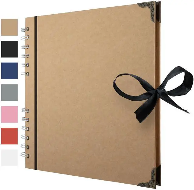Main image of Scrapbook Album 60 Pages (8 x 8 Inch) Brown Photo Album Scrap Book
