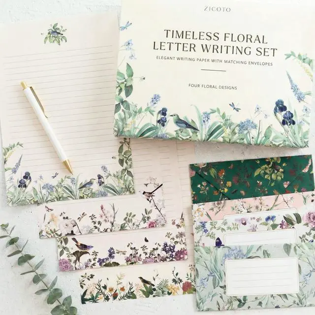 Main image of Beautiful Stationery Set with Envelopes - Lined Letter Writing Paper