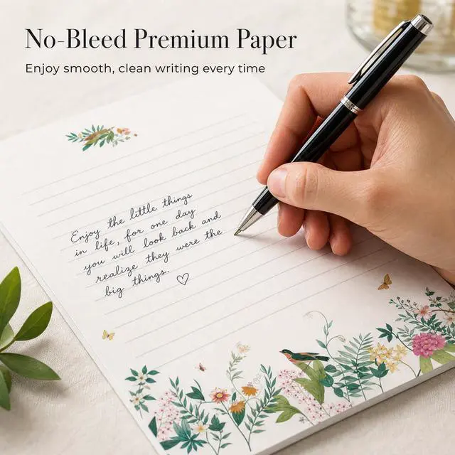 Alt view image 4 of 7 - Beautiful Stationery Set with Envelopes - Lined Letter Writing Paper