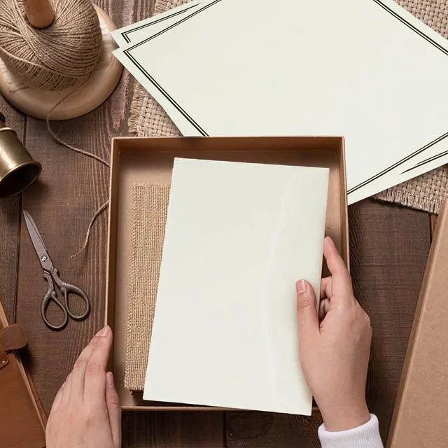 Alt view image 5 of 6 - 72 Pieces Stationery Set with Envelopes (48 Paper Sheets + 24 Envelopes) for Letter Writing, Black Border Design Stationery Paper Sheets and Envelope