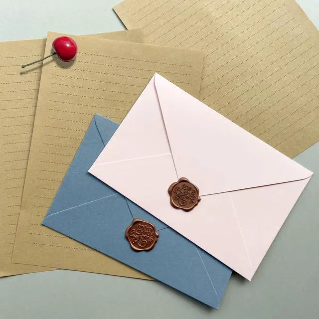 Alt view image 6 of 7 - Premium Velvet-Touch Stationery Set - Unique Design with 24 Writing Sheets, 12 Envelopes (4x6) - Elegant Writing Kit for Love Letters & Party Invitations (Lake blue)