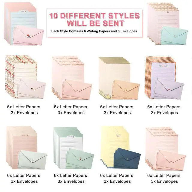 Alt view image 3 of 7 - 91 Pcs Stationery Paper Envelopes Set