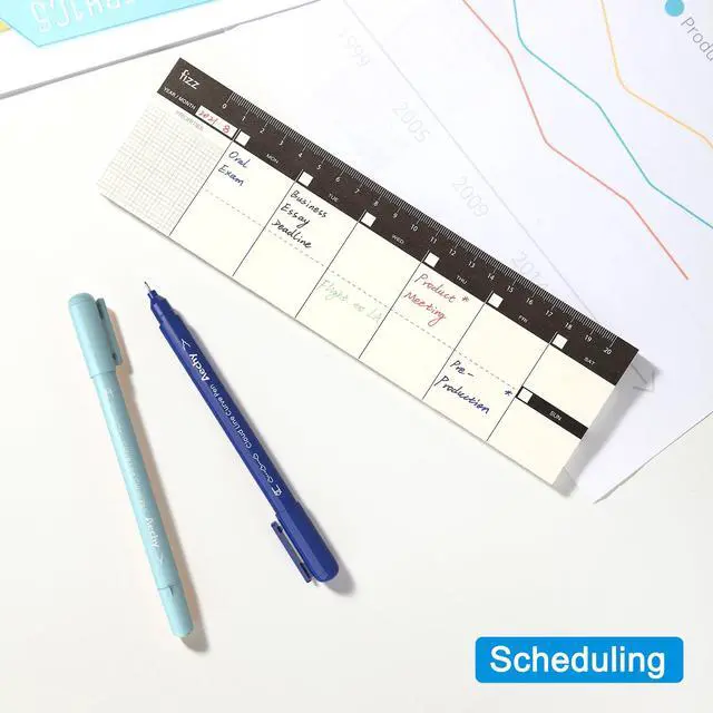 Alt view image 7 of 7 - Dual Tip Curve Highlighter Pens,8 Colors Pattern Roller Fine Tip Pens