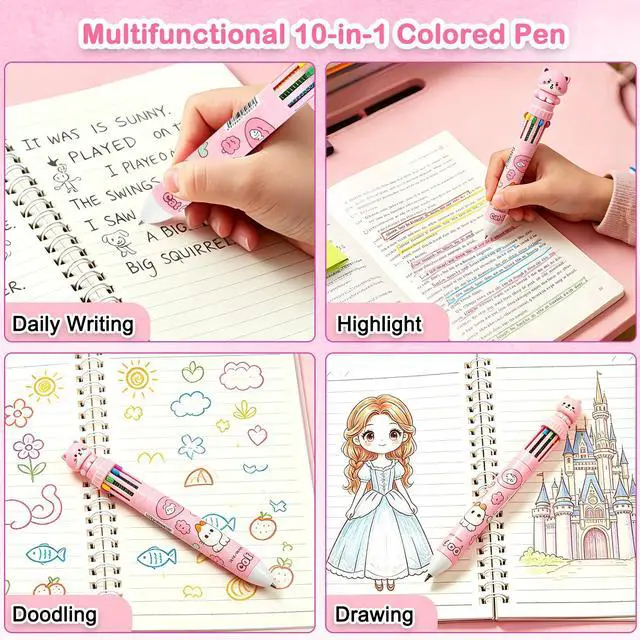 Alt view image 6 of 7 - 38Pcs Cute Cat Stationery Set, Cat School Supplies, Cat Lover Gifts Box