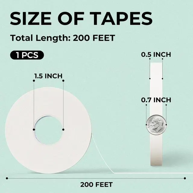 Alt view image 2 of 7 - Artist Tape for Watercolor Paper, 1/2 inch Wide 200FT Long, White Art Tape for Masking, Drafting and Painting, Acid Free, Low Tack