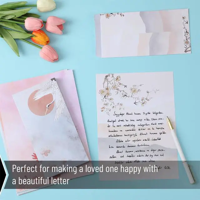 Alt view image 5 of 7 - Stationery Writing Paper Set with Envelopes, 7.3" x 10"