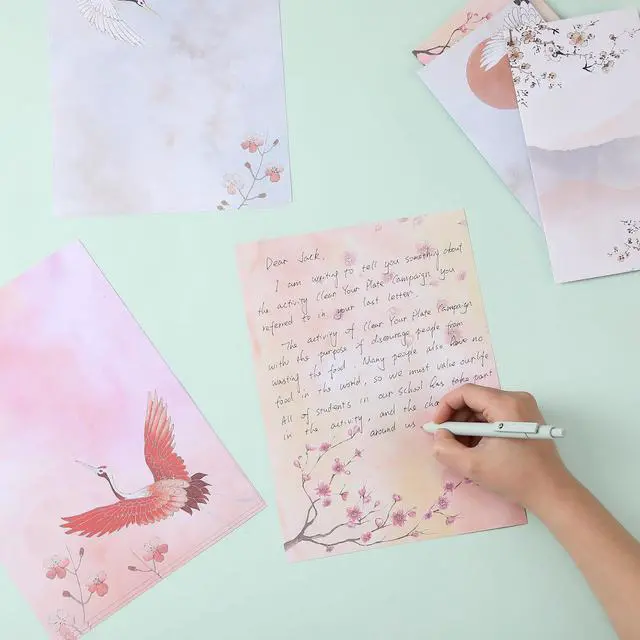 Alt view image 7 of 7 - Stationery Writing Paper Set with Envelopes, 7.3" x 10"