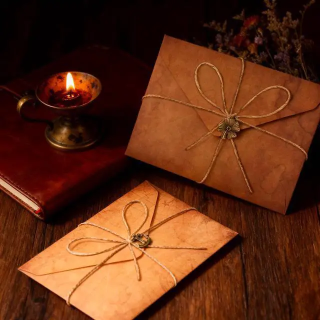 Alt view image 4 of 7 - Stationary Paper and Envelopes,Letter Writing Stationery Set,Includes Vintage Papers,Vintage Envelopes,Retro Accessories,Ropes(60 Pieces)