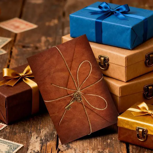 Alt view image 6 of 7 - Stationary Paper and Envelopes,Letter Writing Stationery Set,Includes Vintage Papers,Vintage Envelopes,Retro Accessories,Ropes(60 Pieces)