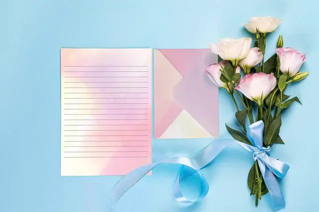 Alt view image 6 of 6 - Mini Stationery Set, 100 Piece Set (50 Lined Watercolor Sheets + 50 Matching Envelopes), 5.5 x 8.25 inch, 12 Unique Designs, Double Sided Printing, One Side Lined Paper,