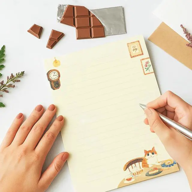Alt view image 4 of 7 - 72 Pieces Cute Cat Writing Paper and Envelopes, 8.3x5.6 Inch Stationery Set