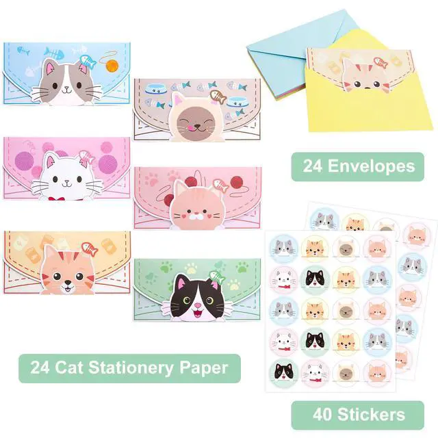 Alt view image 3 of 7 - 24 Pcs Letter Writing Stationery Paper Set