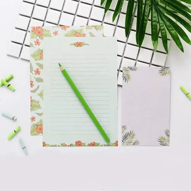 Alt view image 4 of 7 - 81pcs Stationary Paper and Envelopes Set, Contain 54 stationery paper and 27 envelopes, writing paper stationery set, 9 Different Style