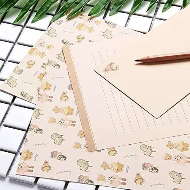 Alt view image 6 of 7 - 81pcs Stationary Paper and Envelopes Set, Contain 54 stationery paper and 27 envelopes, writing paper stationery set, 9 Different Style