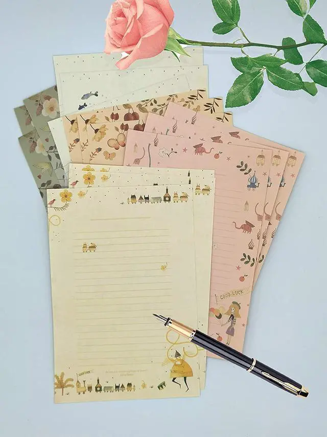 Alt view image 7 of 7 - 81pcs Stationary Paper and Envelopes Set, Contain 54 stationery paper and 27 envelopes, writing paper stationery set, 9 Different Style