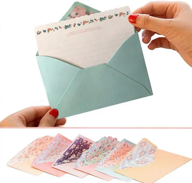 Main image of 32 Cute Lovely Kawaii Special Design Writing Stationery Paper+16 Envelope 3.45 x5.4 Inch -(Flower)