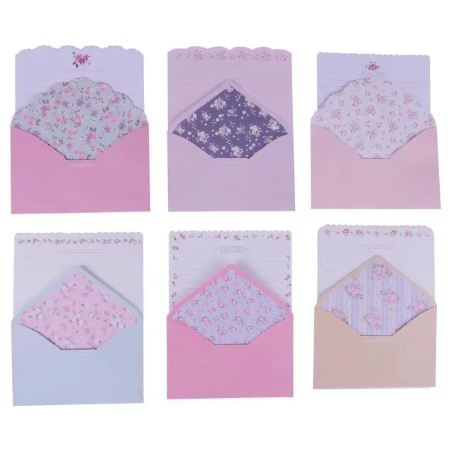 Alt view image 4 of 6 - 32 Cute Lovely Kawaii Special Design Writing Stationery Paper+16 Envelope 3.45 x5.4 Inch -(Flower)