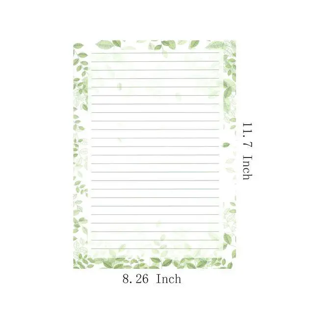 Alt view image 3 of 7 - 52 Lined Writing Stationery Paper, Beautiful Designs for Writing Letter, Notes, Invitations, Craft, 4 Different Style (11.7 x 8.26")