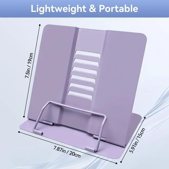 Alt view image 2 of 7 - Book Stand, Book Holder, Book Stand for Reading for Desk & Music