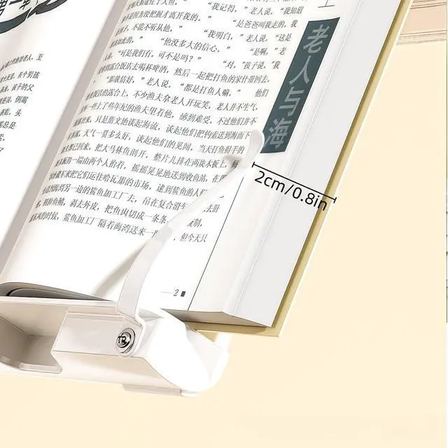 Alt view image 6 of 7 - Mini Book Stand Portable, for Travel/Kitchen/Desk, White