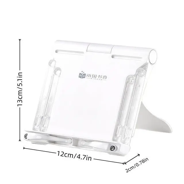 Alt view image 7 of 7 - Mini Book Stand Portable, for Travel/Kitchen/Desk, White