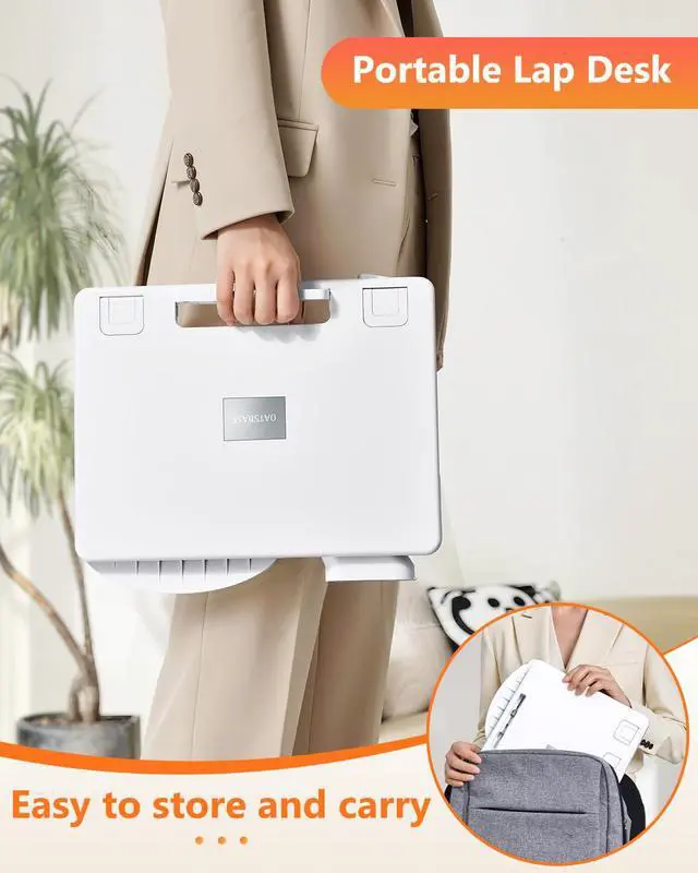 Alt view image 6 of 7 - Portable Lap Desk,Kids Book Reading Stand for Bed,Car,Sofa,Floor,Adjustable Laptop Bed Table Tray for Working,Reading,Writing,Dining