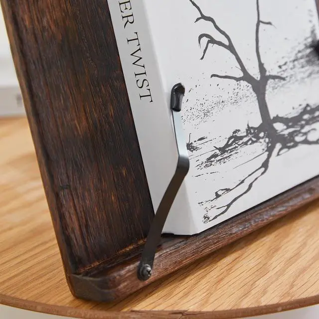 Alt view image 5 of 7 - Wooden Book Stand Holder Adjustable,Portable Desktop Organizer for Cookbooks/Tablets,Hands Free Reading Rest with Ergonomic Design, Fits Books & iPads