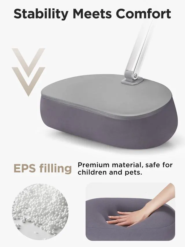 Alt view image 2 of 4 - Tablet Pillow Stand for Lap Bed 360° Adjustable Kindle iPad Stand