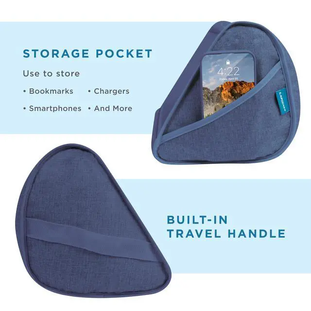 Alt view image 4 of 7 - Book Pillow - Denim Blue, Fits 6" x 9" Books