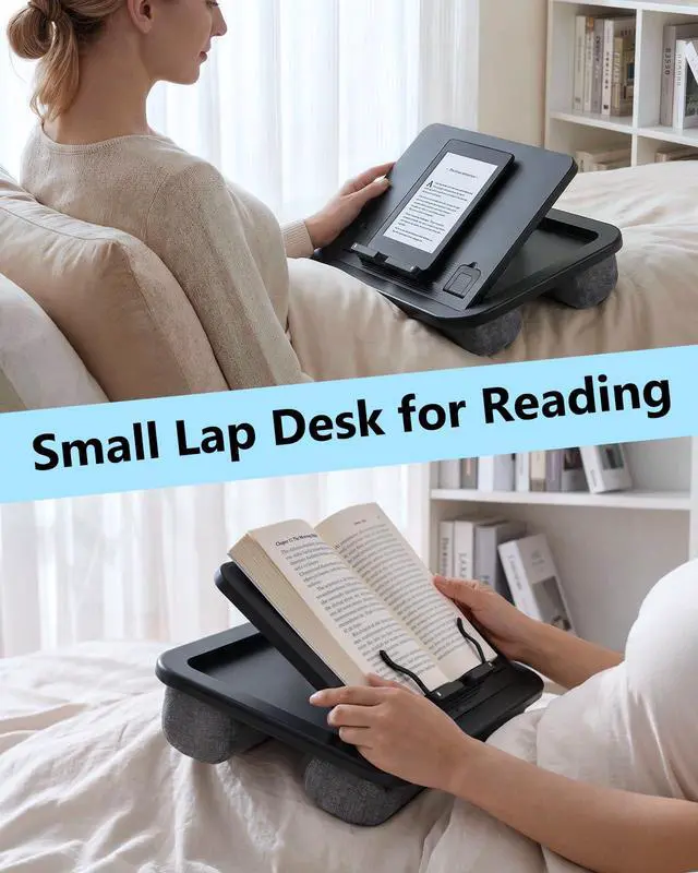 Alt view image 4 of 7 - Adjustable Lap Desk with Cushion - 8 Angles Ergonomic Adjustment