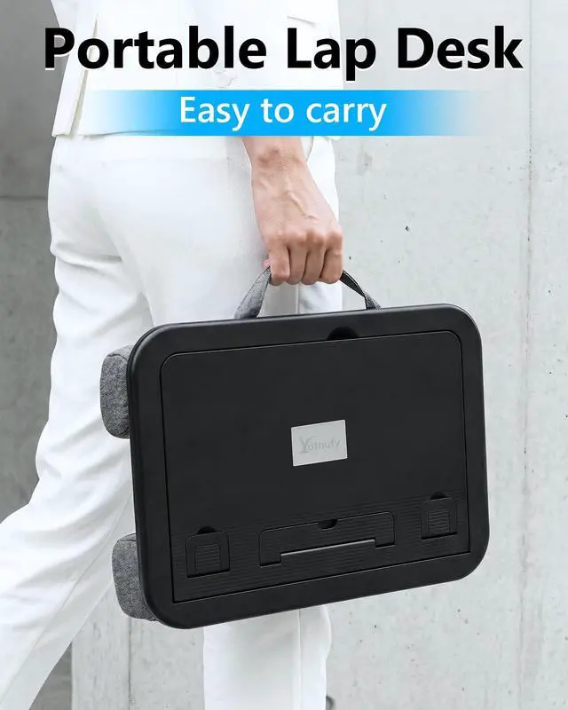 Alt view image 7 of 7 - Adjustable Lap Desk with Cushion - 8 Angles Ergonomic Adjustment