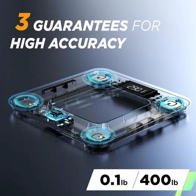 Alt view image 7 of 7 - Scale for Body Weight and Fat Percentage, Digital Accurate Bathroom Smart Scale with Large Display, FSA&HSA Eligible 13 Body Composition Analyzer Sync App