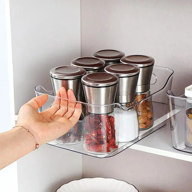 Alt view image 7 of 7 - 6 Pcs Adhesive Sliders for Cabinets Pull Out Drawer Organizer Accessories Pull Out Rail for Baskets,Bins,Cabinet,Shelves Basket Office Glide Cabinet Tracks Runner DIY Drawer Organizers Slides