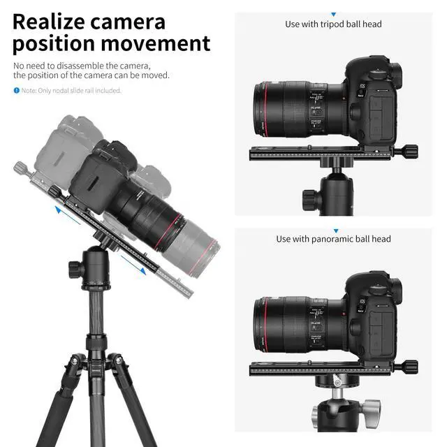 Alt view image 5 of 7 - 200mm Professional Rail Nodal Slide Metal Quick Release Camera Clamp