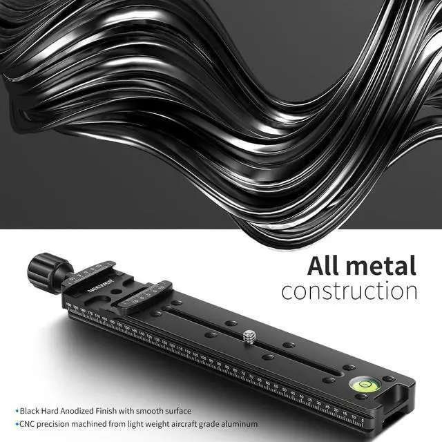 Alt view image 7 of 7 - 200mm Professional Rail Nodal Slide Metal Quick Release Camera Clamp