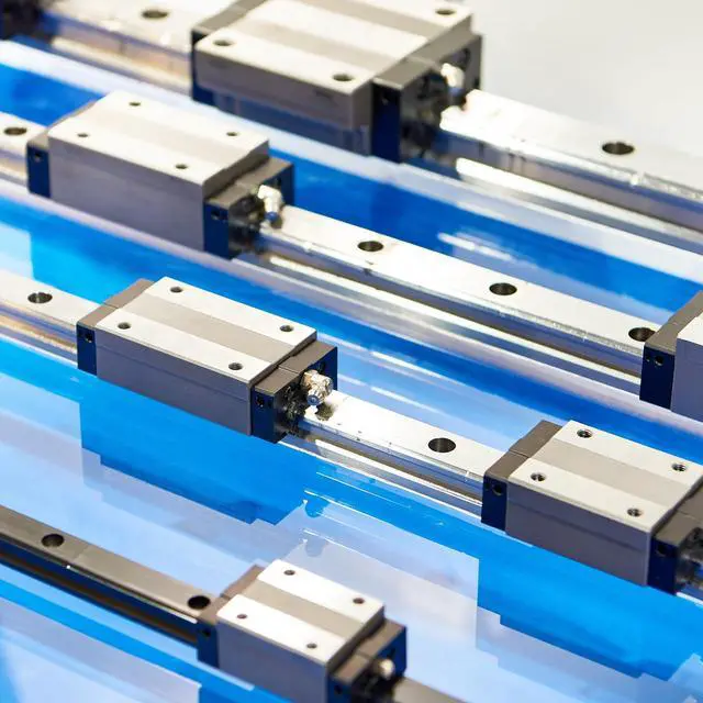Alt view image 6 of 7 - 2pcs MGN9 300mm Linear Guide Rail with 2pcs MGN9H Sliding Carriage Block Bearing Steel and 2pcs Plastic Mini MGN12 Linear Guide for DIY 3D Printers and CNC Machine, Silver