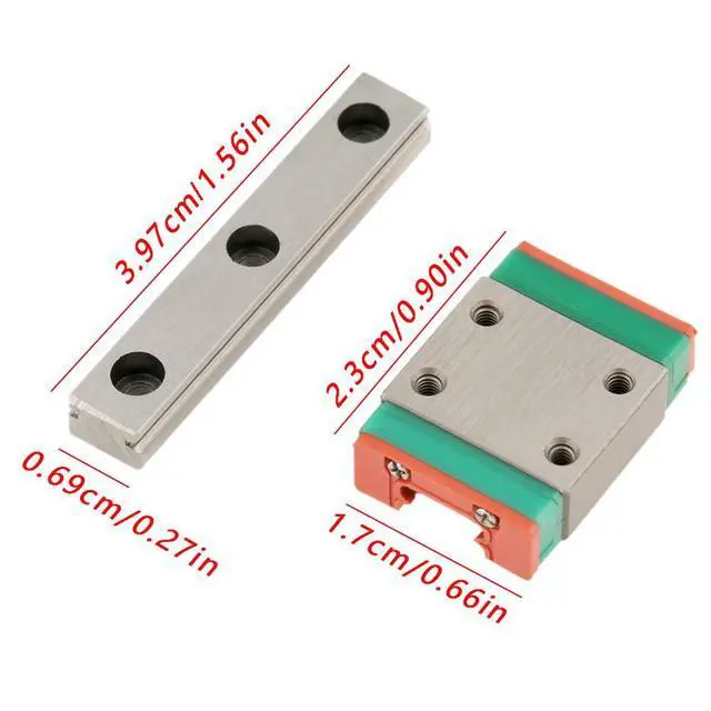 Alt view image 2 of 7 - Miniature Linear Slider LWL7B Metal Linear Motion Slide Rail Devices 7mm Width + Slide Block(40mm)