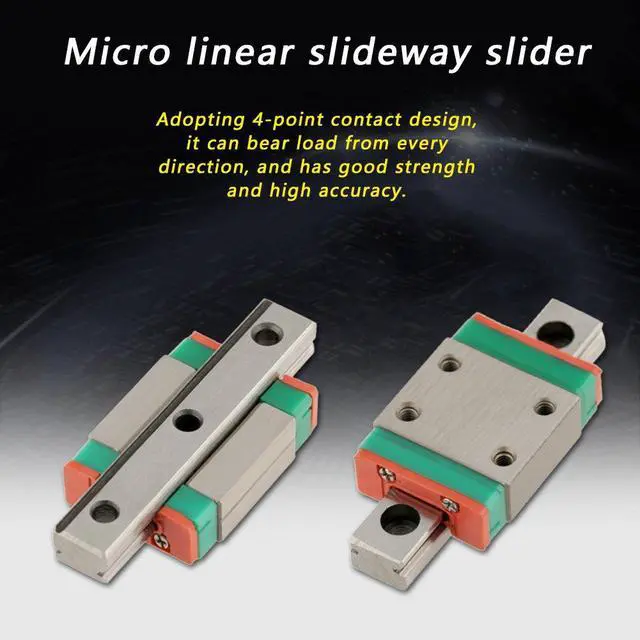 Alt view image 6 of 7 - Miniature Linear Slider LWL7B Metal Linear Motion Slide Rail Devices 7mm Width + Slide Block(40mm)