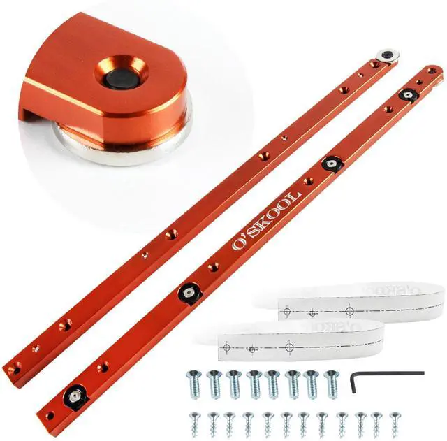 Main image of Aluminum Miter Bars, 430mm, 2 Pack, Adjustable Fit for Less Play