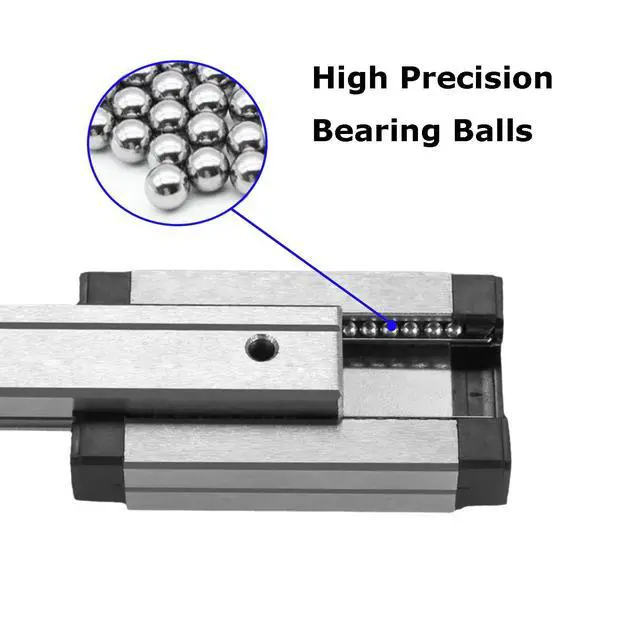 Alt view image 2 of 6 - Linear Rail Guide MGN9 250mm Length Miniature Linear Sliding Guideway with 1PCS MGN9H Stainless Steel Carriage Block for CNC Machine and 3D Printer