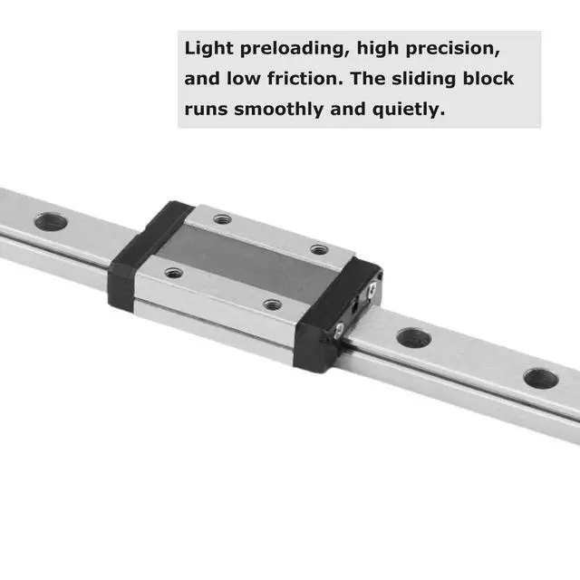 Alt view image 4 of 6 - Linear Rail Guide MGN9 250mm Length Miniature Linear Sliding Guideway with 1PCS MGN9H Stainless Steel Carriage Block for CNC Machine and 3D Printer