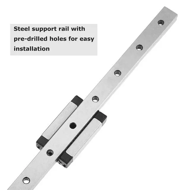 Alt view image 6 of 6 - Linear Rail Guide MGN9 250mm Length Miniature Linear Sliding Guideway with 1PCS MGN9H Stainless Steel Carriage Block for CNC Machine and 3D Printer