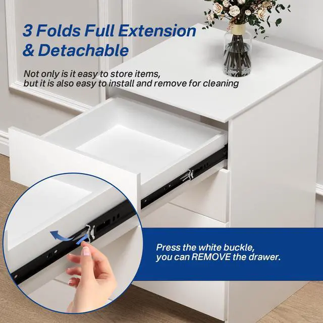 Alt view image 7 of 7 - Black Heavy Duty Drawer Slides 12 Inch 1 Pair Side Mount 100LB