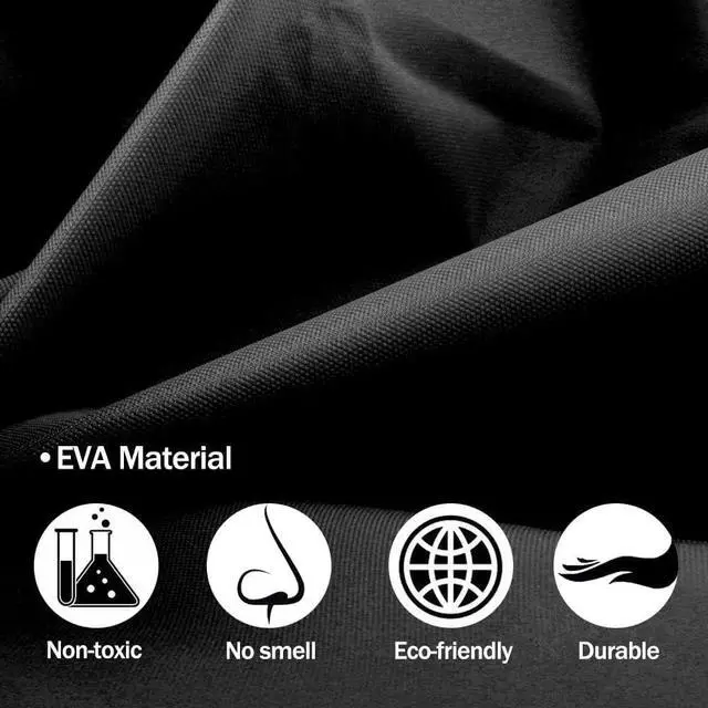Alt view image 4 of 7 - Unisex Adult Black EVA Waterproof Rain Poncho Coat with Hood and Long Sleeves