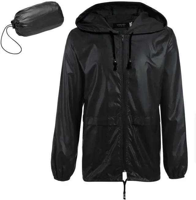 Main image of Travel Packable Foldable Raincoat for Men Pouch Waterproof Breathable Golf Rain Jackets