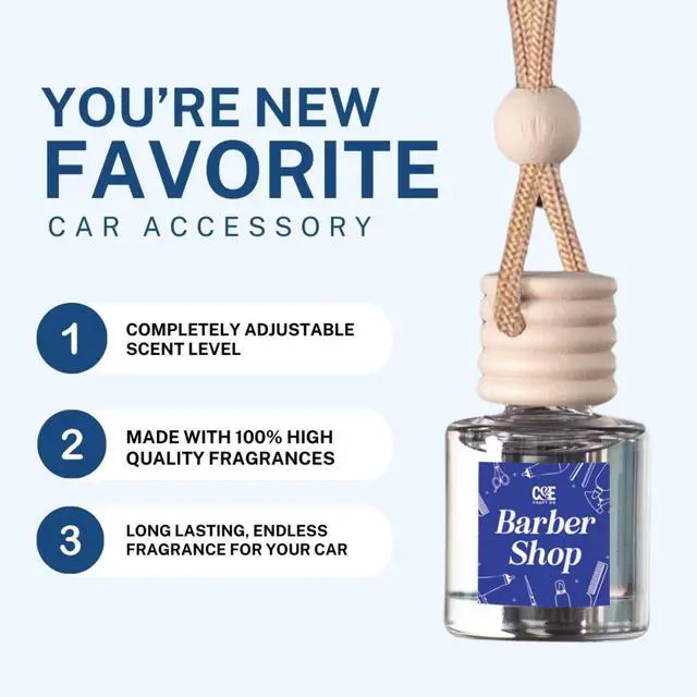 Alt view image 6 of 7 - Co Hanging Car Air Freshener Diffuser 2 Pack, Long Lasting Fragrance Oil Car Freshener, Glass Bottle Auto Air Freshener, Made in USA (Fresh Linen)